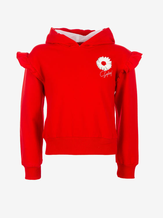 Picture of C2796 GIRLS RED HOODY TOP HIGH QUALITY COTTON